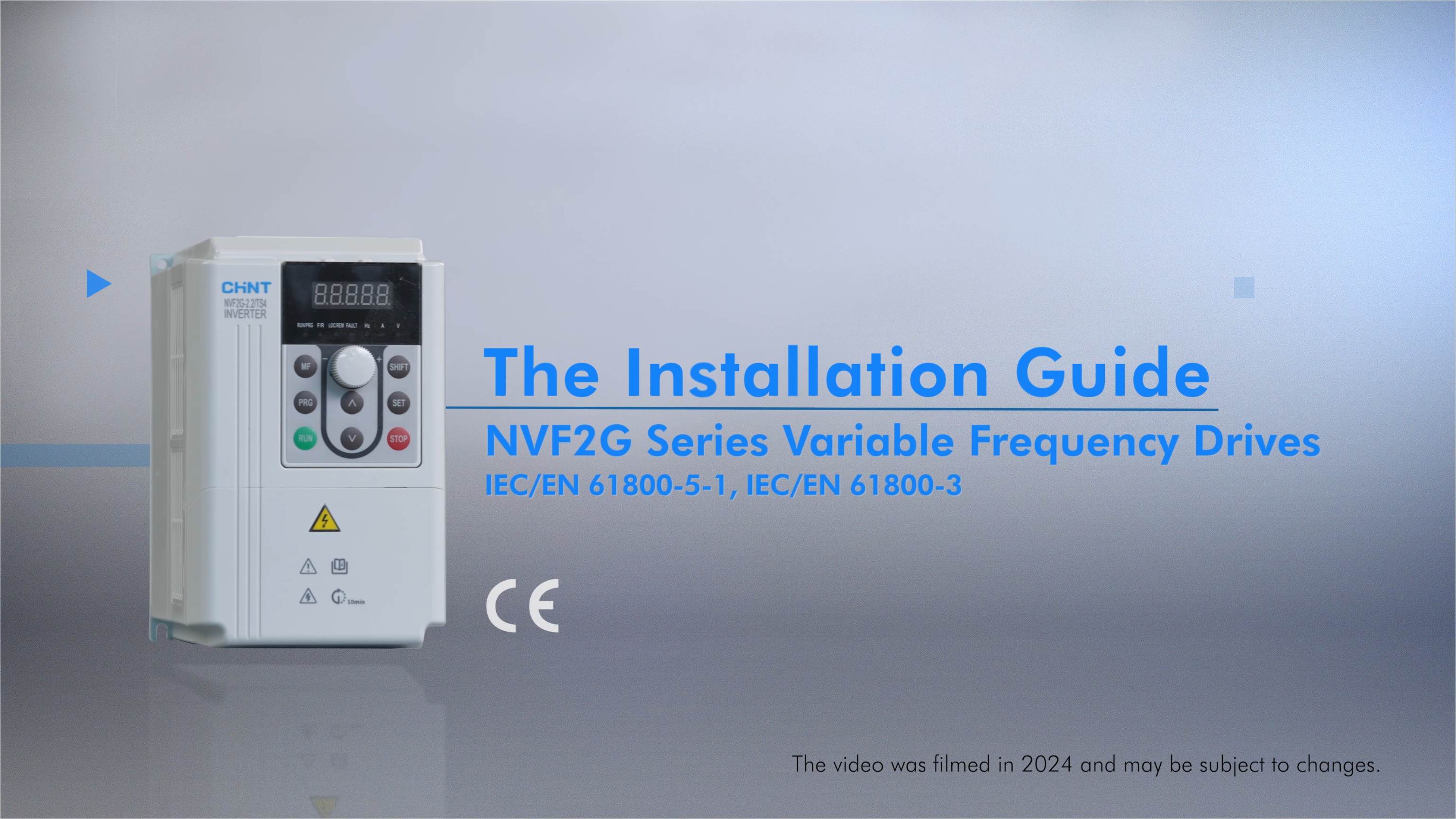 Install NVF2G Series Variable Frequency Drives